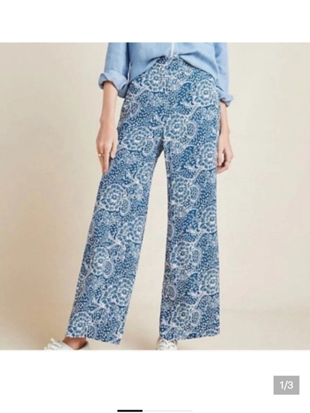 Anthropologie Maeve Pull-On Wide Leg Pants